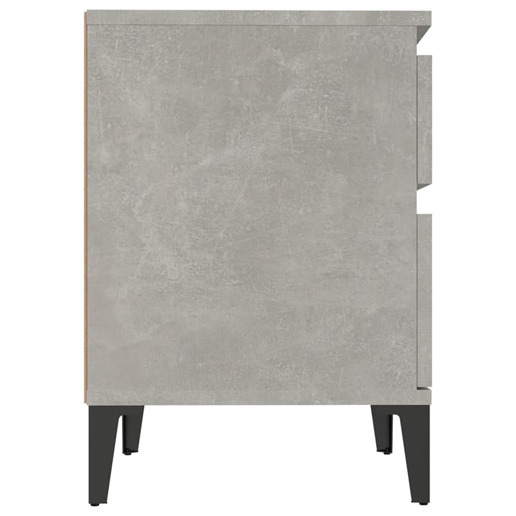 Yöpöydät 2 kpl betoninharmaa 40x35x50 cm - Sisustajankoti.fi