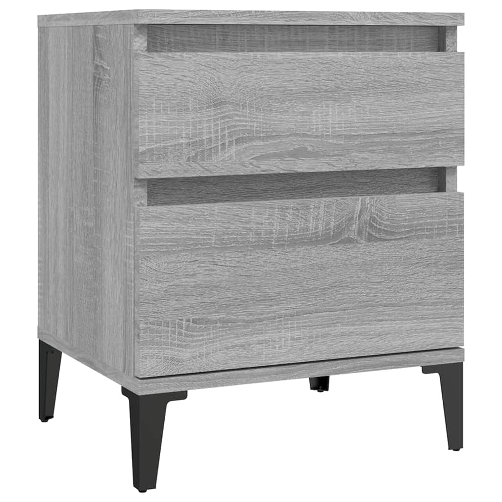 Yöpöydät 2 kpl harmaa Sonoma 40x35x50 cm - Sisustajankoti.fi