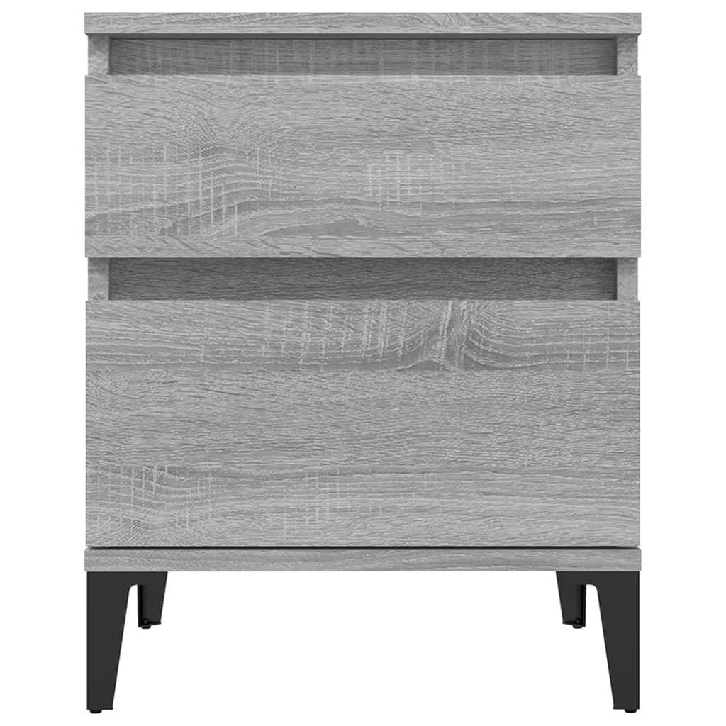 Yöpöydät 2 kpl harmaa Sonoma 40x35x50 cm - Sisustajankoti.fi