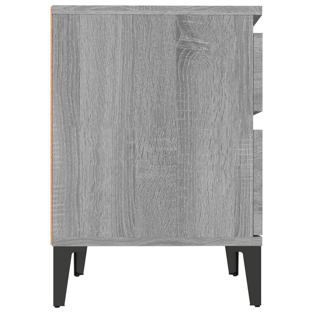 Yöpöydät 2 kpl harmaa Sonoma 40x35x50 cm - Sisustajankoti.fi