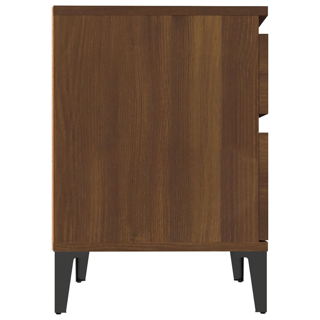 Yöpöydät 2 kpl ruskea tammi 40x35x50 cm - Sisustajankoti.fi