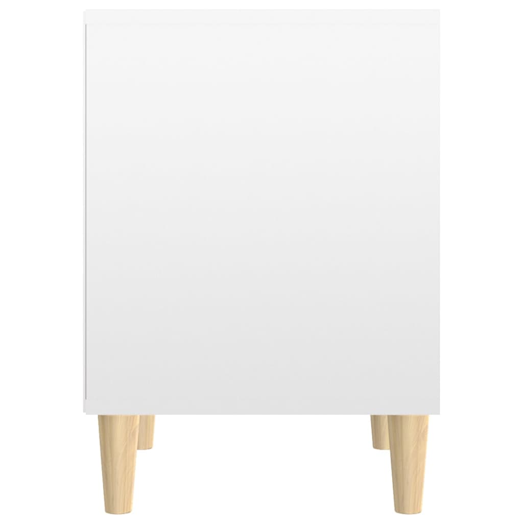 Yöpöytä korkeakiilto valkoinen 40x35x50 cm tekninen puu - Sisustajankoti.fi