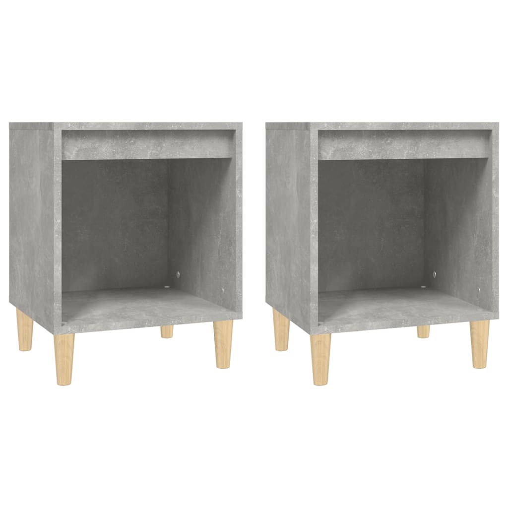 Yöpöydät 2 kpl betoninharmaa 40x35x50 cm - Sisustajankoti.fi