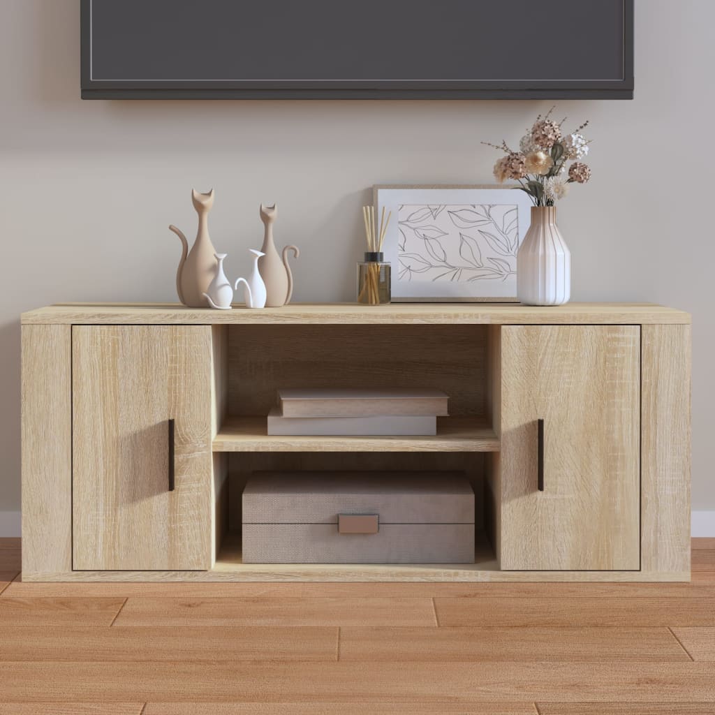 TV-taso Sonoma-tammi 100x35x40 cm tekninen puu - Sisustajankoti.fi