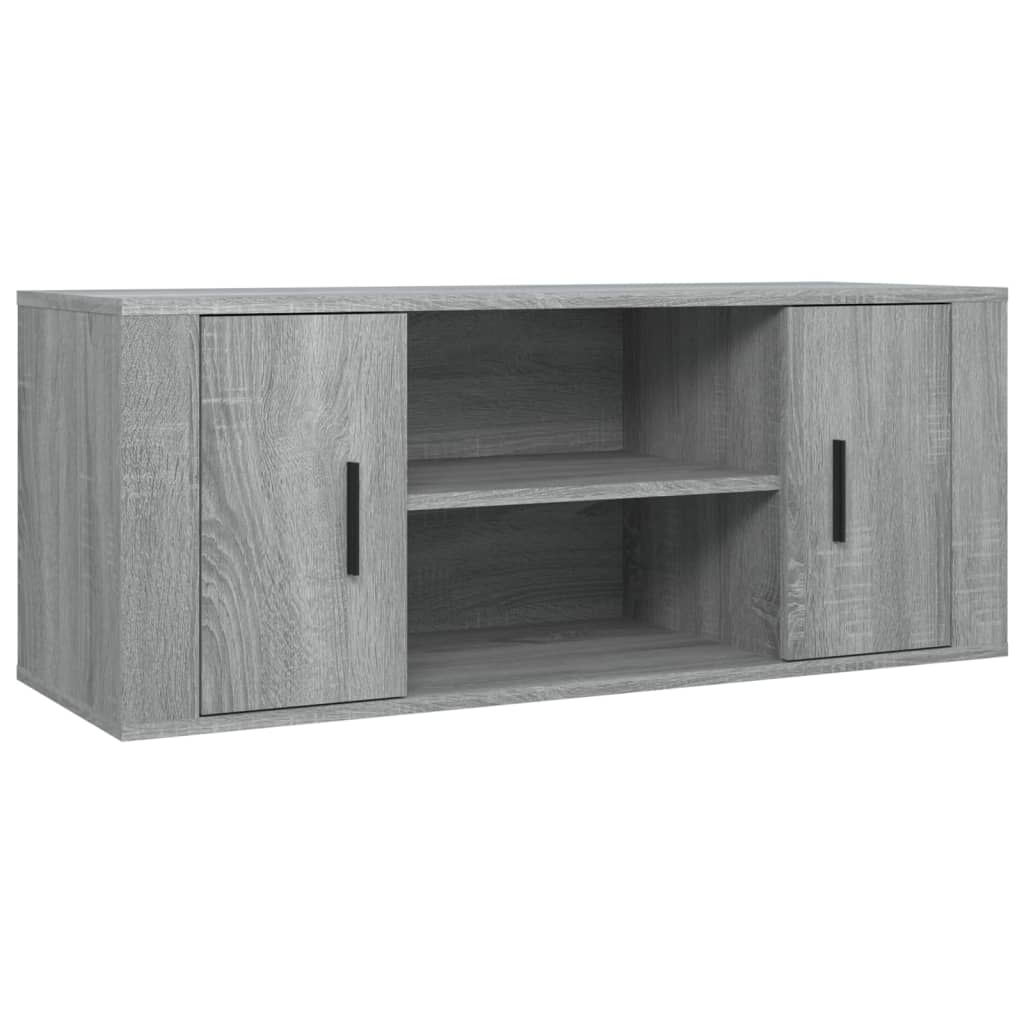 TV-taso harmaa Sonoma 100x35x40 cm tekninen puu - Sisustajankoti.fi