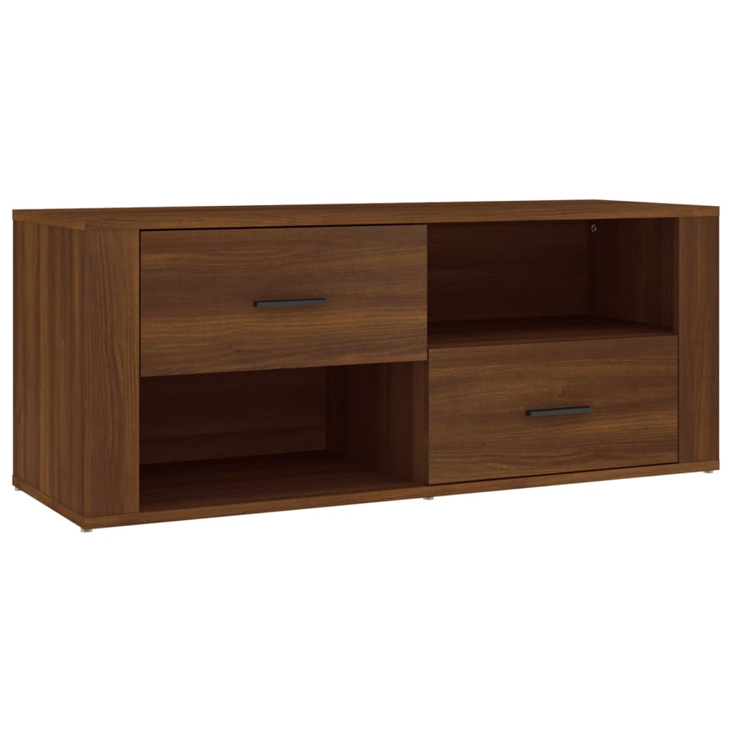 TV-taso ruskea tammi 100x35x40 cm tekninen puu - Sisustajankoti.fi