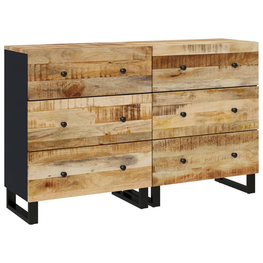 Senkit 2 kpl 60x33x75 cm karkea mangopuu - Sisustajankoti.fi