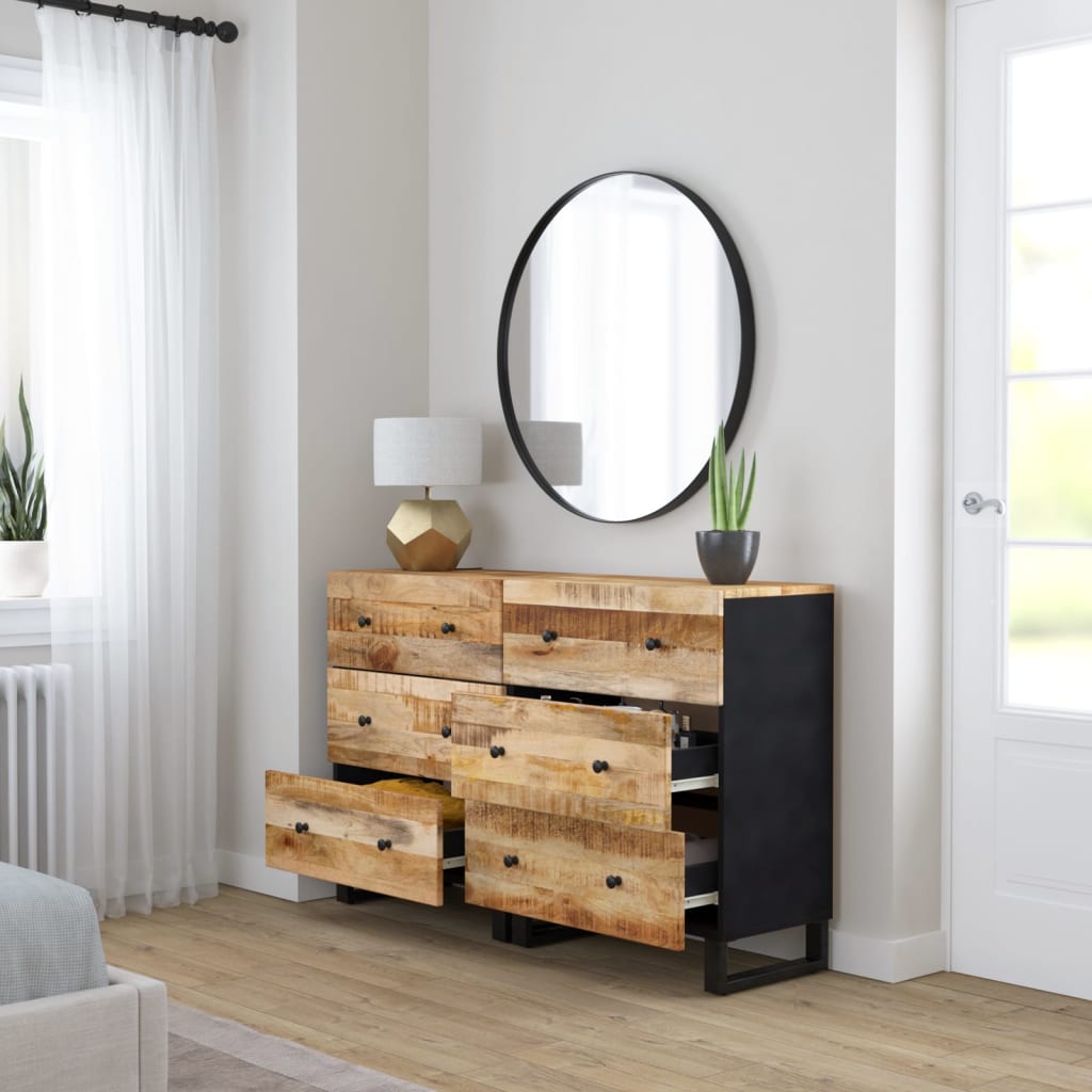 Senkit 2 kpl 60x33x75 cm karkea mangopuu - Sisustajankoti.fi