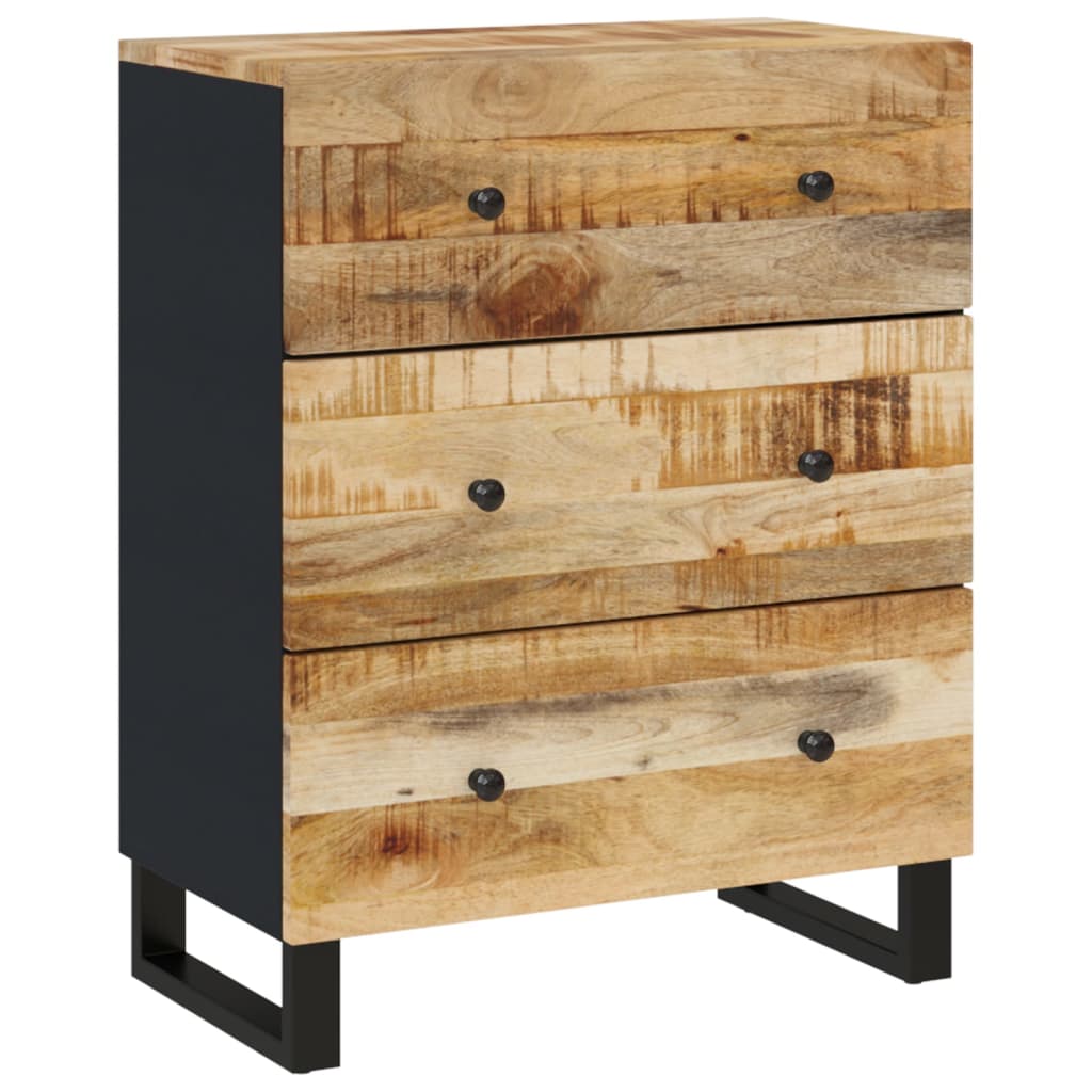 Senkit 2 kpl 60x33x75 cm karkea mangopuu - Sisustajankoti.fi