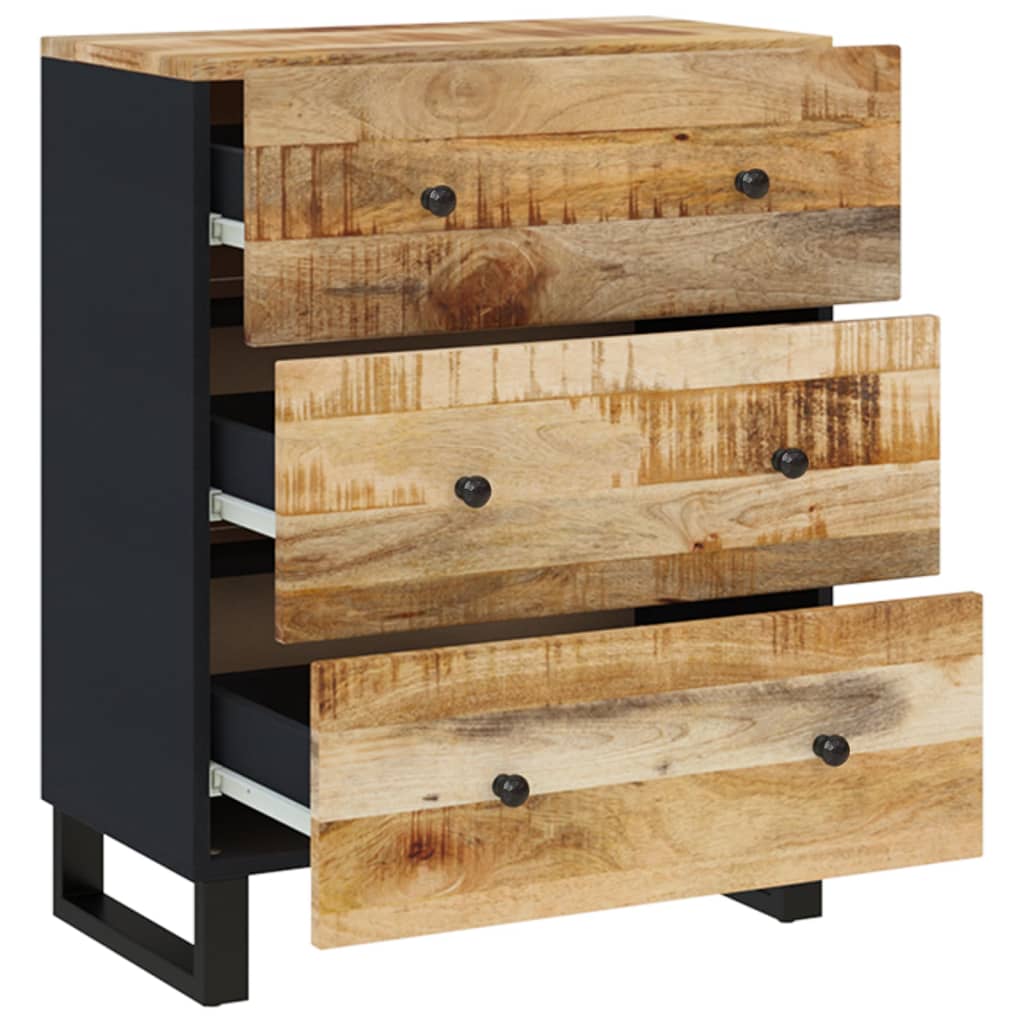 Senkit 2 kpl 60x33x75 cm karkea mangopuu - Sisustajankoti.fi