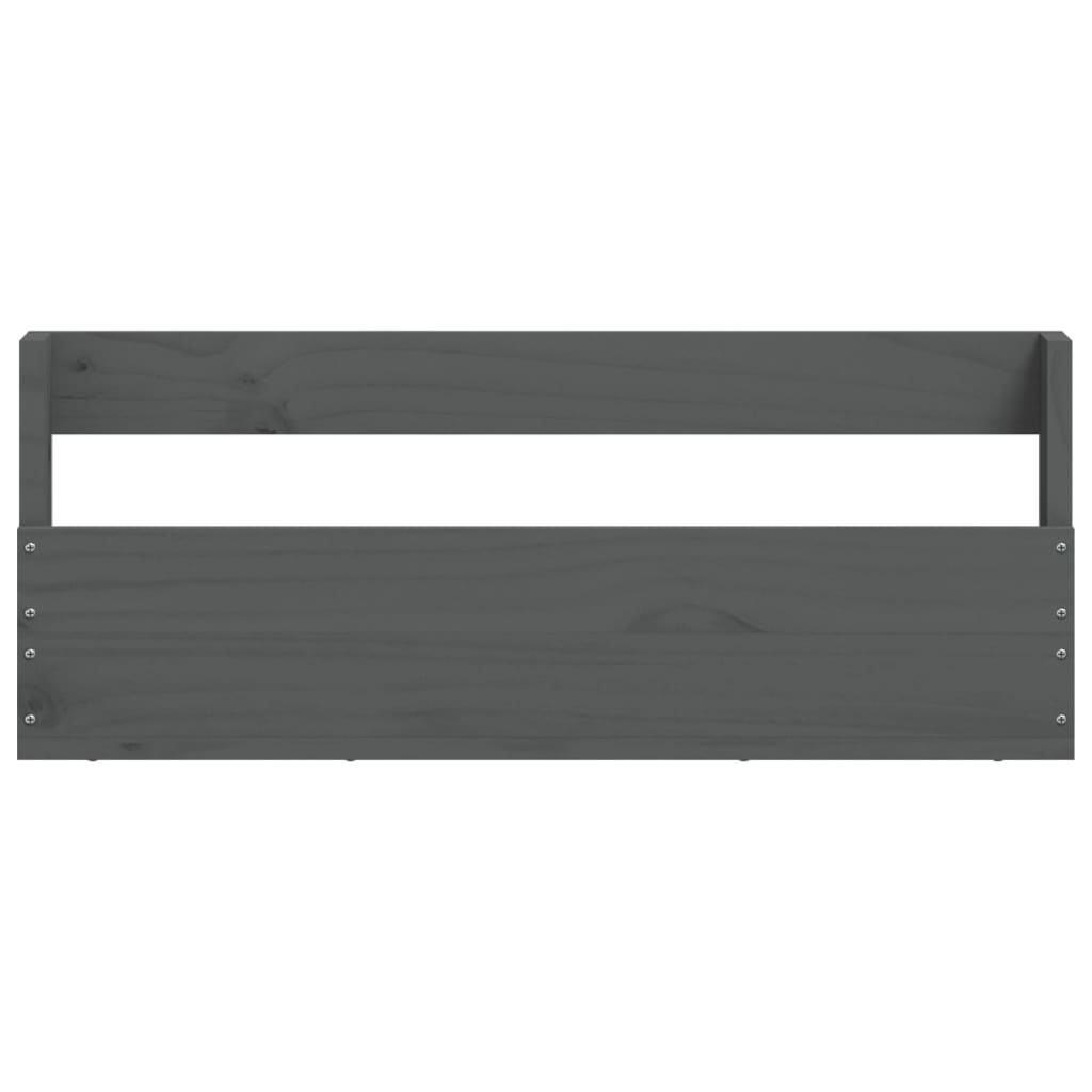Seinäkenkätelineet 2 kpl harmaa 59x9x23 cm täysi mänty - Sisustajankoti.fi