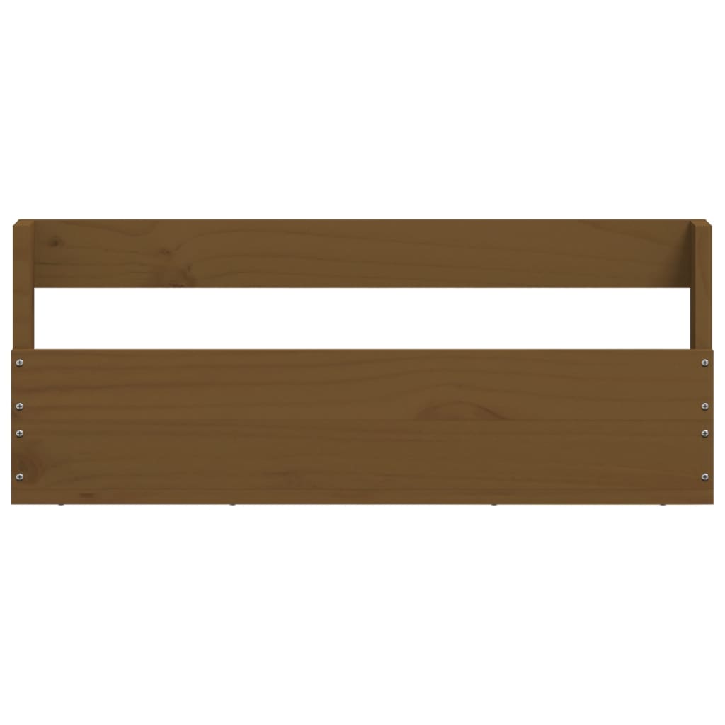 Seinäkenkätelineet 2 kpl hunajanruskea 59x9x23 cm täysi mänty - Sisustajankoti.fi