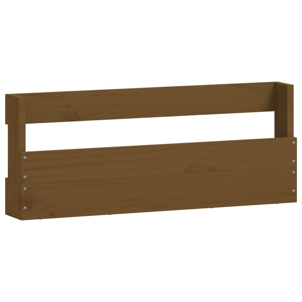 Seinäkenkätelineet 2 kpl hunajanruskea 59x9x23 cm täysi mänty - Sisustajankoti.fi