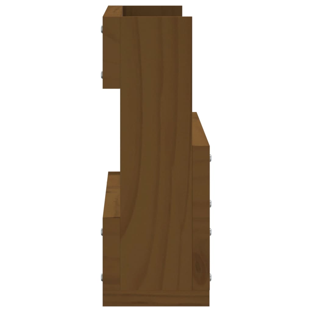 Seinäkenkätelineet 2 kpl hunajanruskea 59x9x23 cm täysi mänty - Sisustajankoti.fi