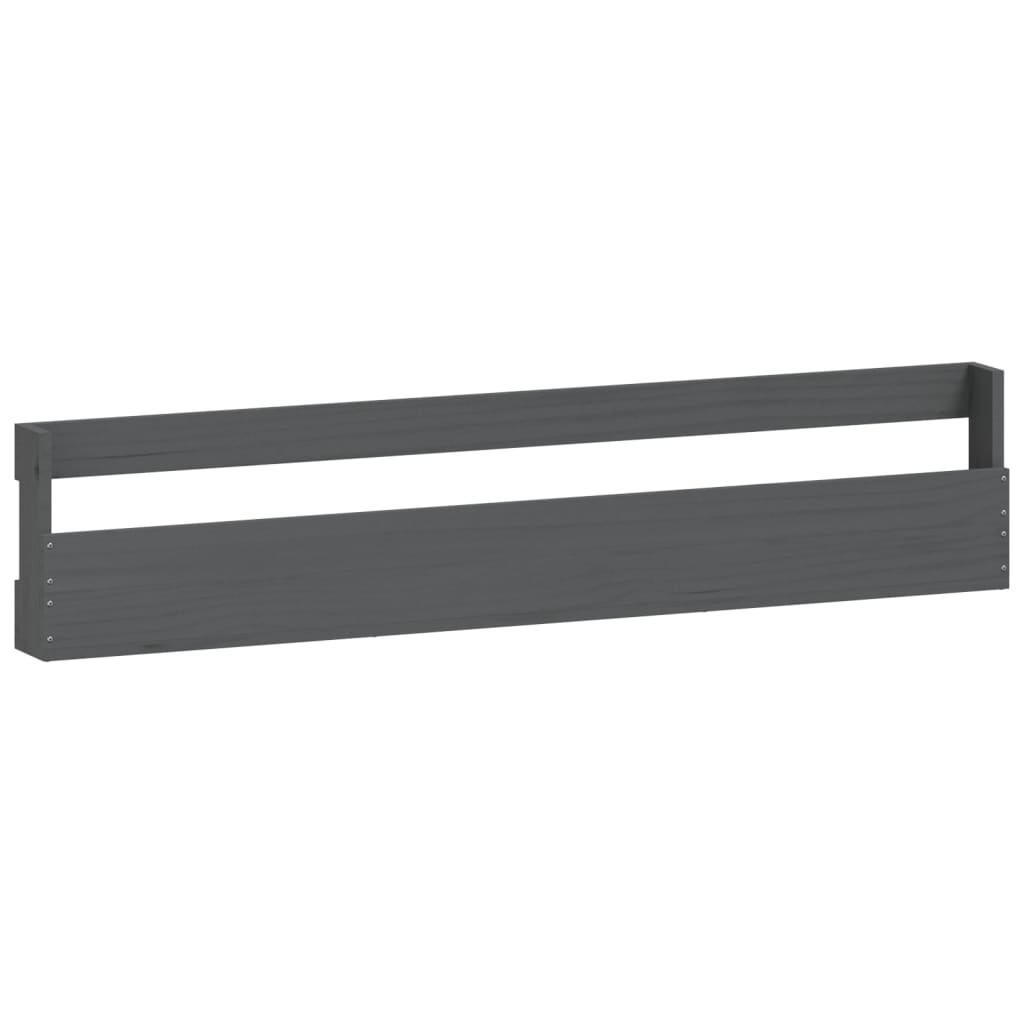 Seinäkenkätelineet 2 kpl harmaa 110x9x23 cm täysi mänty - Sisustajankoti.fi