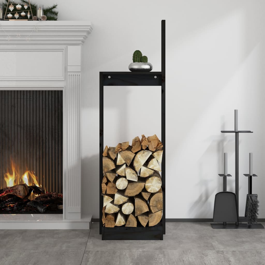 Klapiteline musta 33,5x30x110 cm täysi mänty - Sisustajankoti.fi