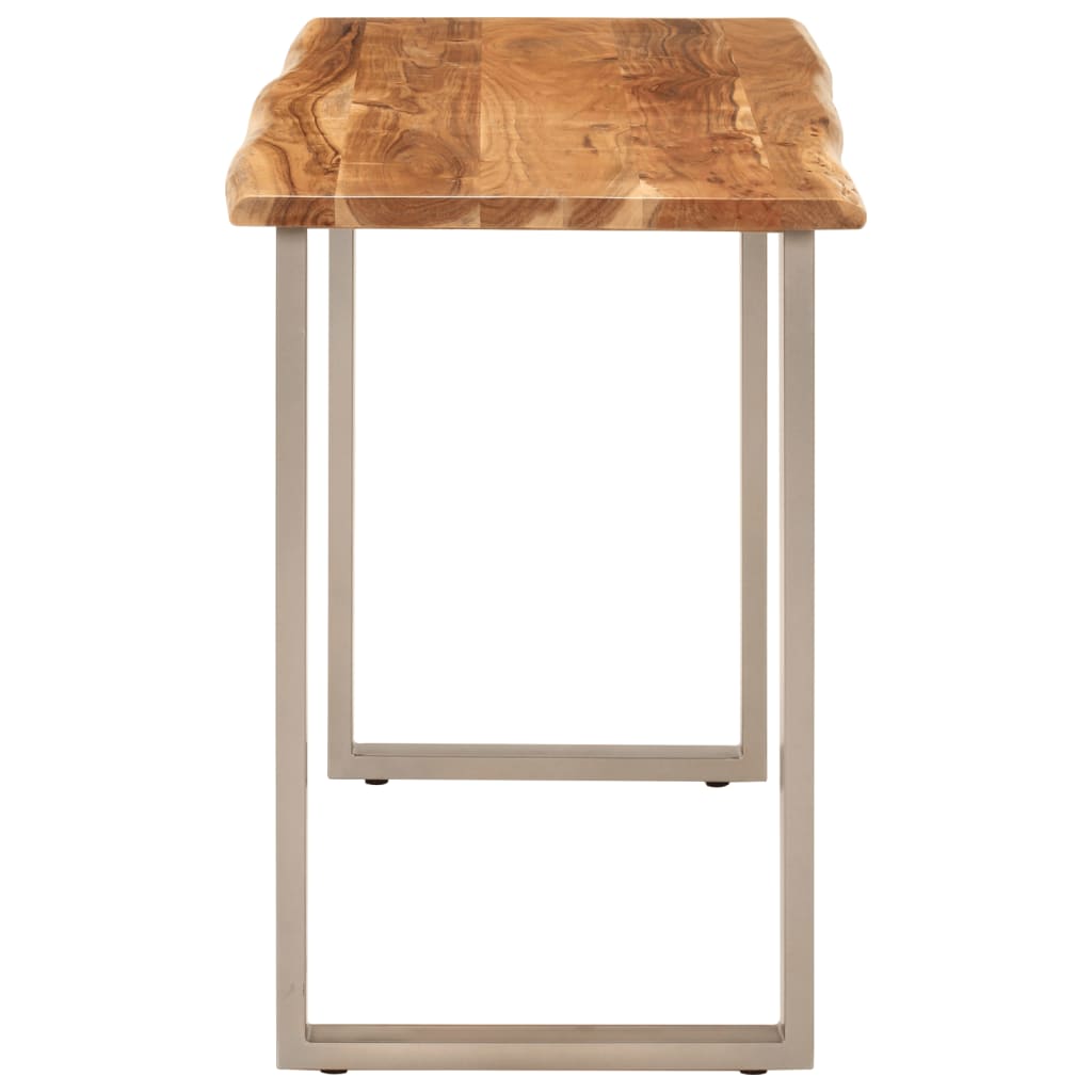 Ruokapöytä 110x50x76 cm täysi akaasiapuu - Sisustajankoti.fi