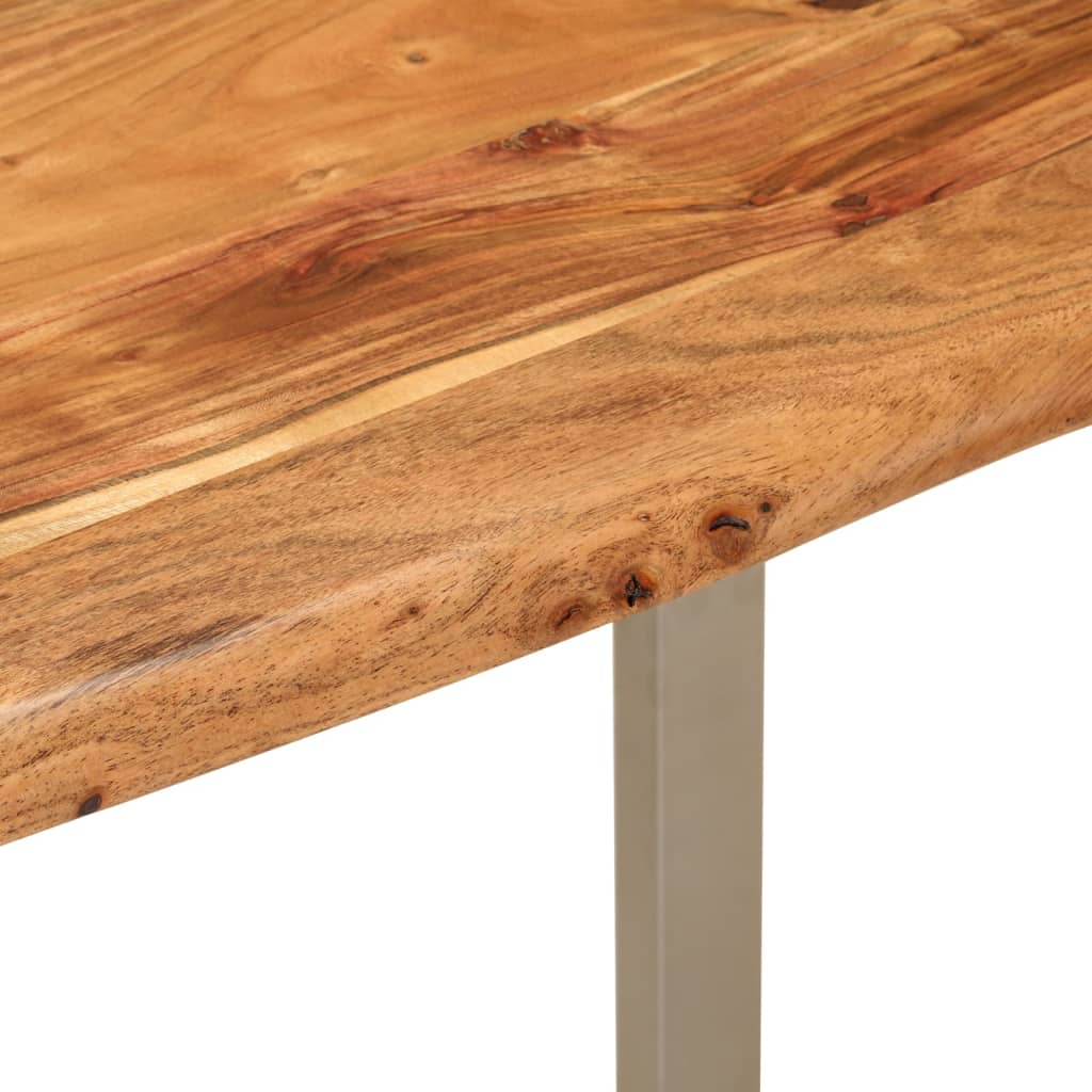 Ruokapöytä 110x50x76 cm täysi akaasiapuu - Sisustajankoti.fi