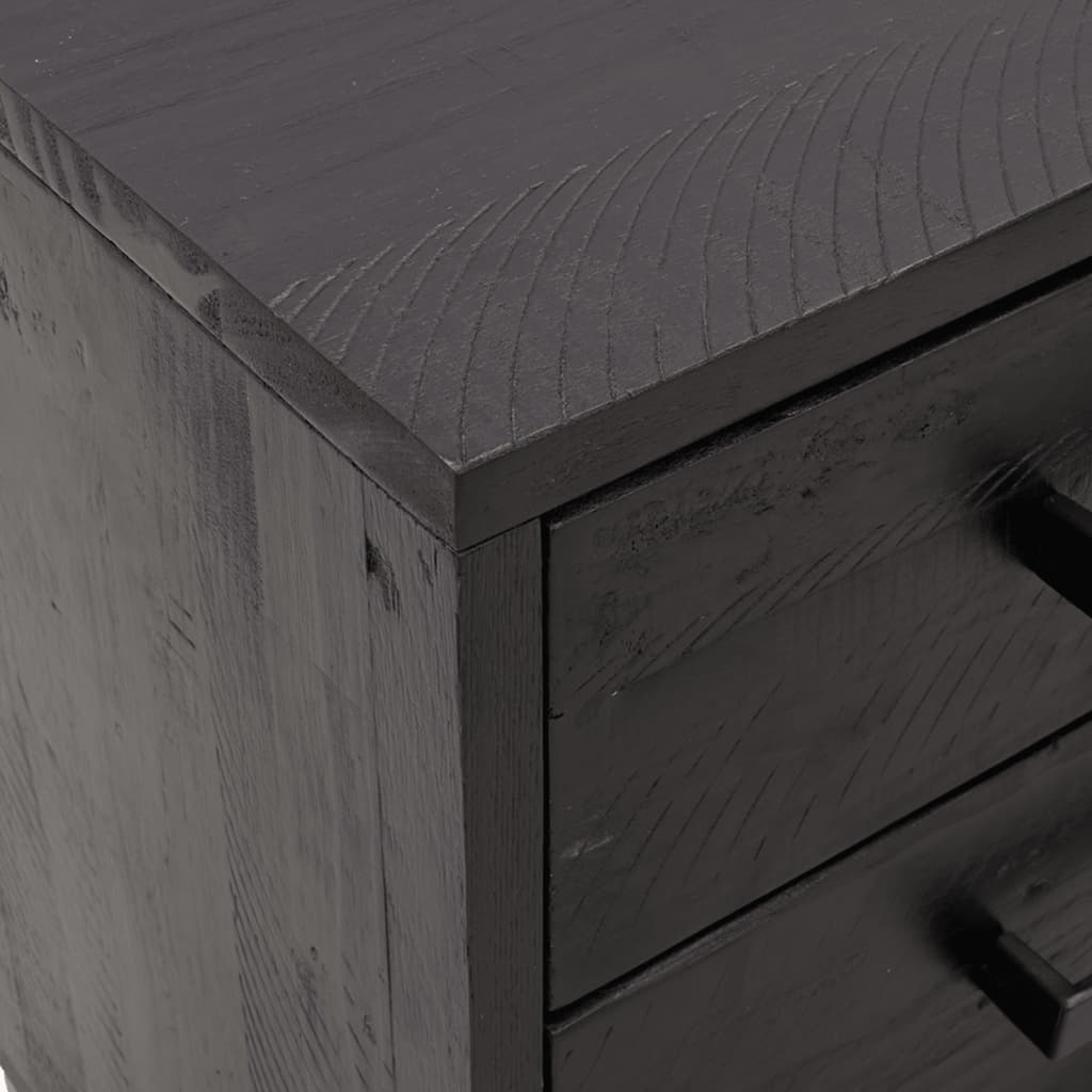 Yöpöydät 2 kpl musta 36x30x54 cm täysi mänty - Sisustajankoti.fi