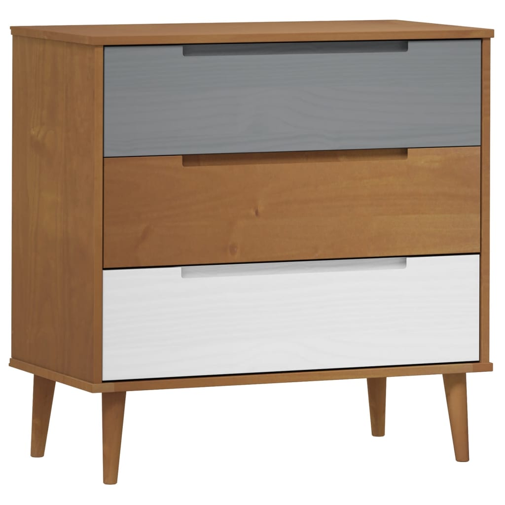 Kaappi MOLDE ruskea 80x40x80 cm täysi mänty - Sisustajankoti.fi