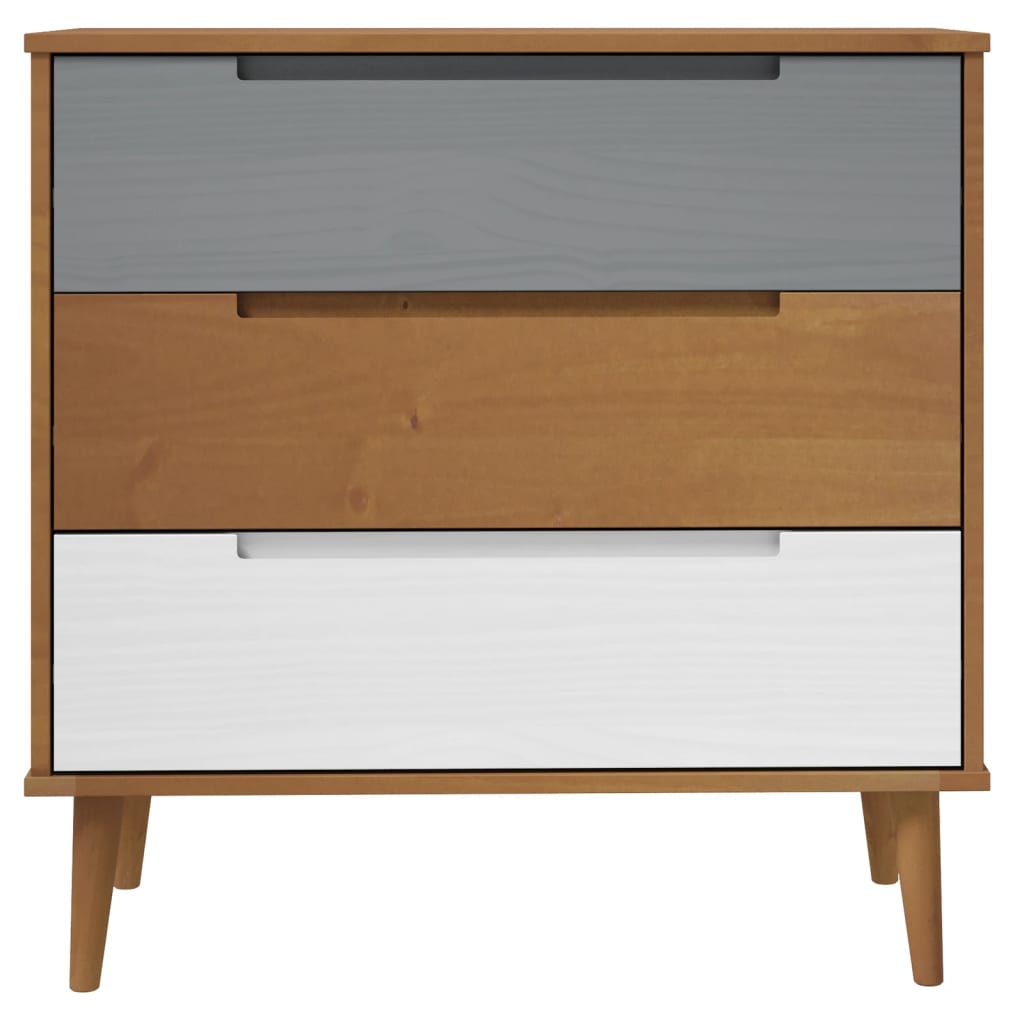 Kaappi MOLDE ruskea 80x40x80 cm täysi mänty - Sisustajankoti.fi