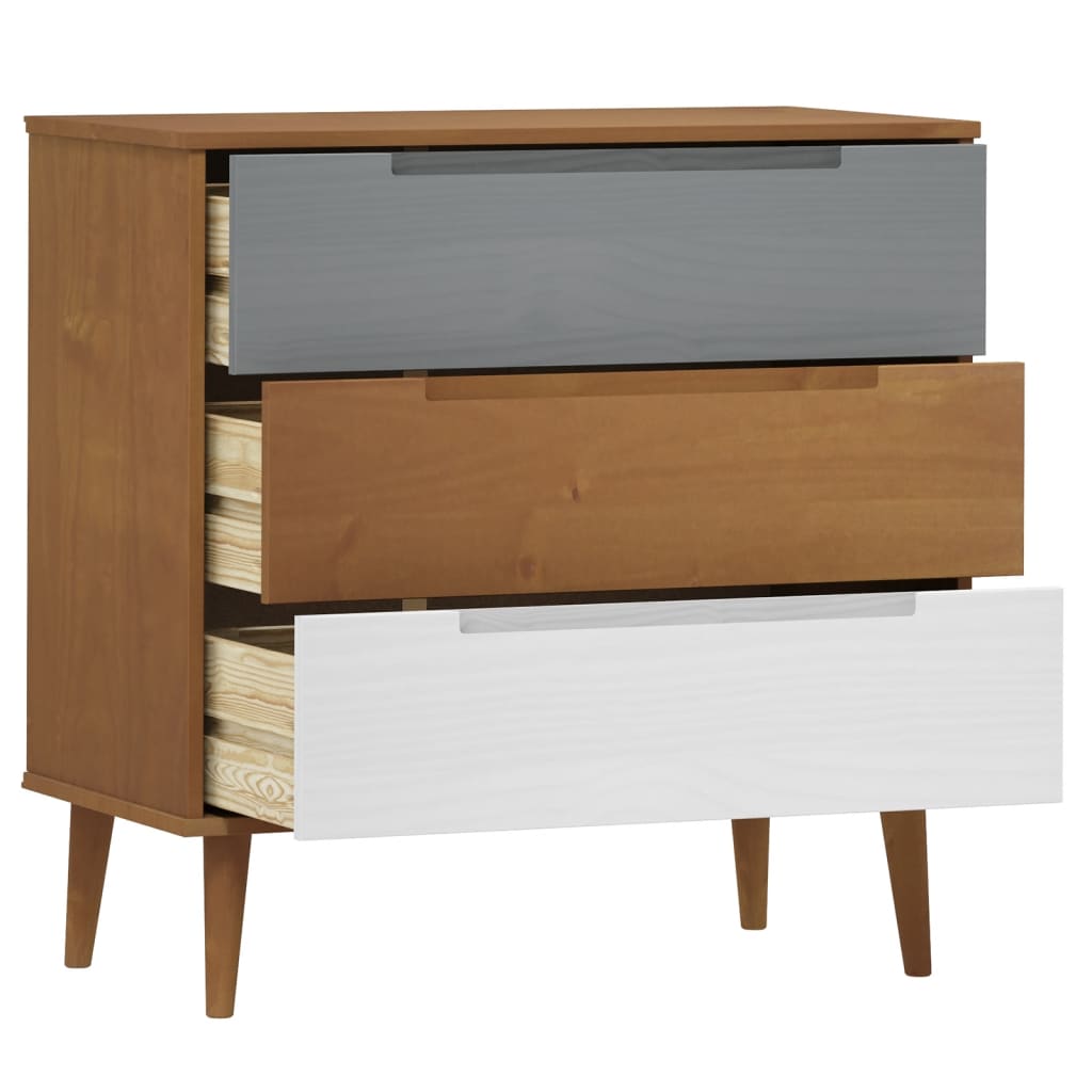 Kaappi MOLDE ruskea 80x40x80 cm täysi mänty - Sisustajankoti.fi