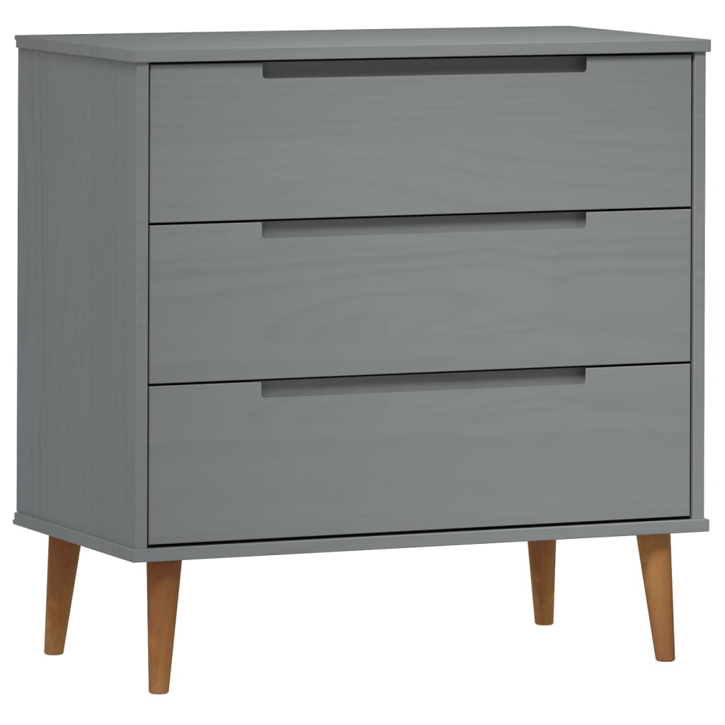 Kaappi MOLDE harmaa 80x40x80 cm täysi mänty - Sisustajankoti.fi