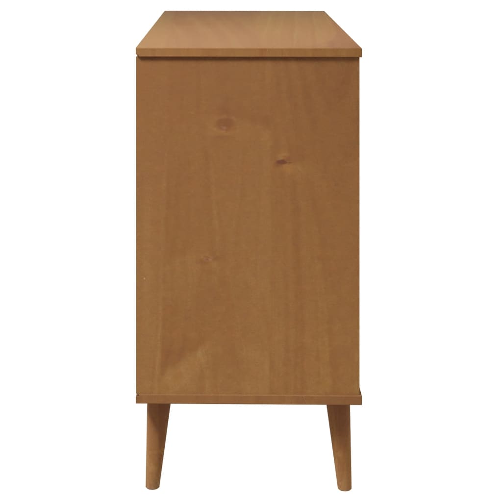 Kaappi MOLDE ruskea 113x40x80 cm täysi mänty - Sisustajankoti.fi