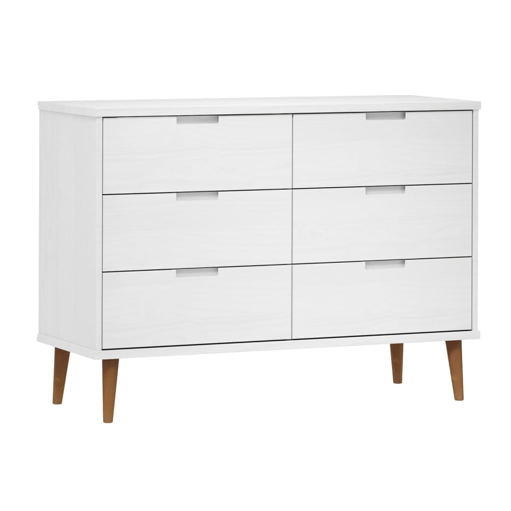 Kaappi MOLDE valkoinen 113x40x80 cm täysi mänty - Sisustajankoti.fi