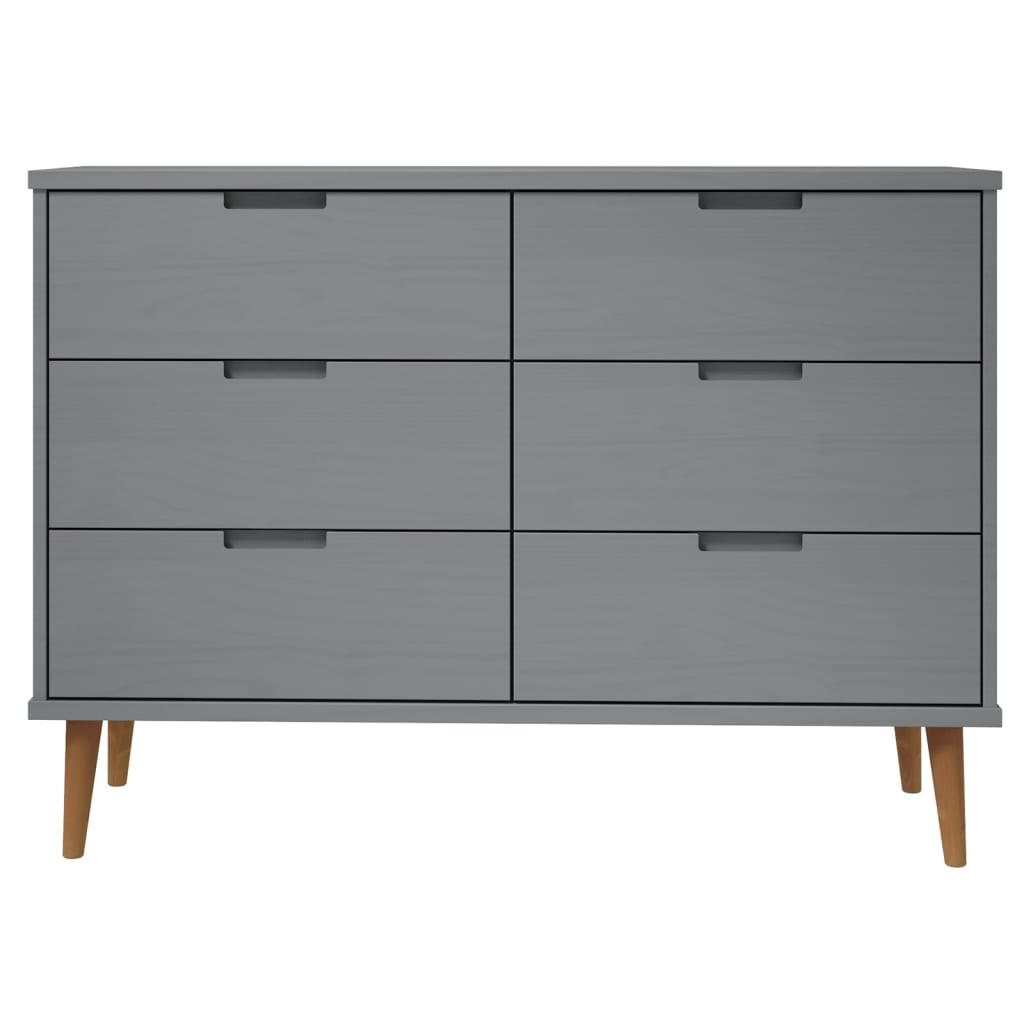 Kaappi MOLDE harmaa 113x40x80 cm täysi mänty - Sisustajankoti.fi
