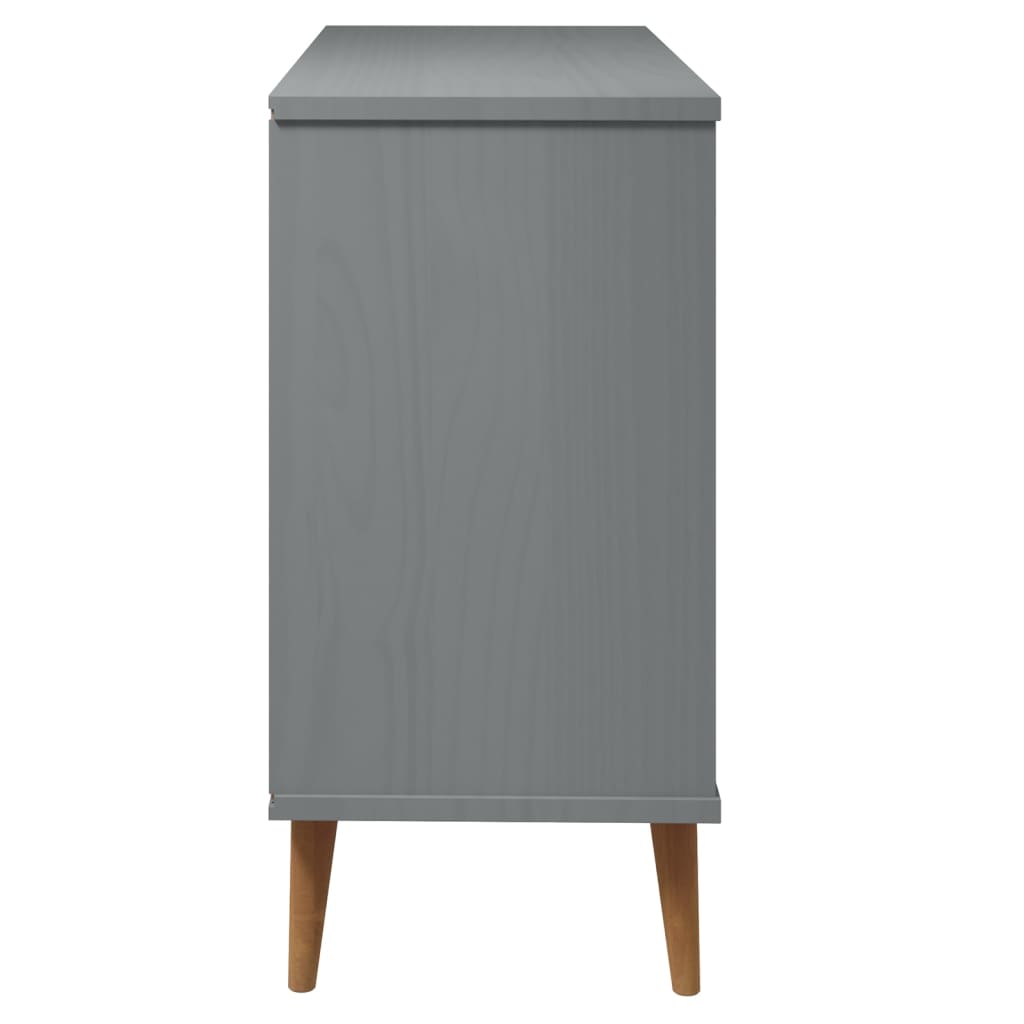 Kaappi MOLDE harmaa 113x40x80 cm täysi mänty - Sisustajankoti.fi