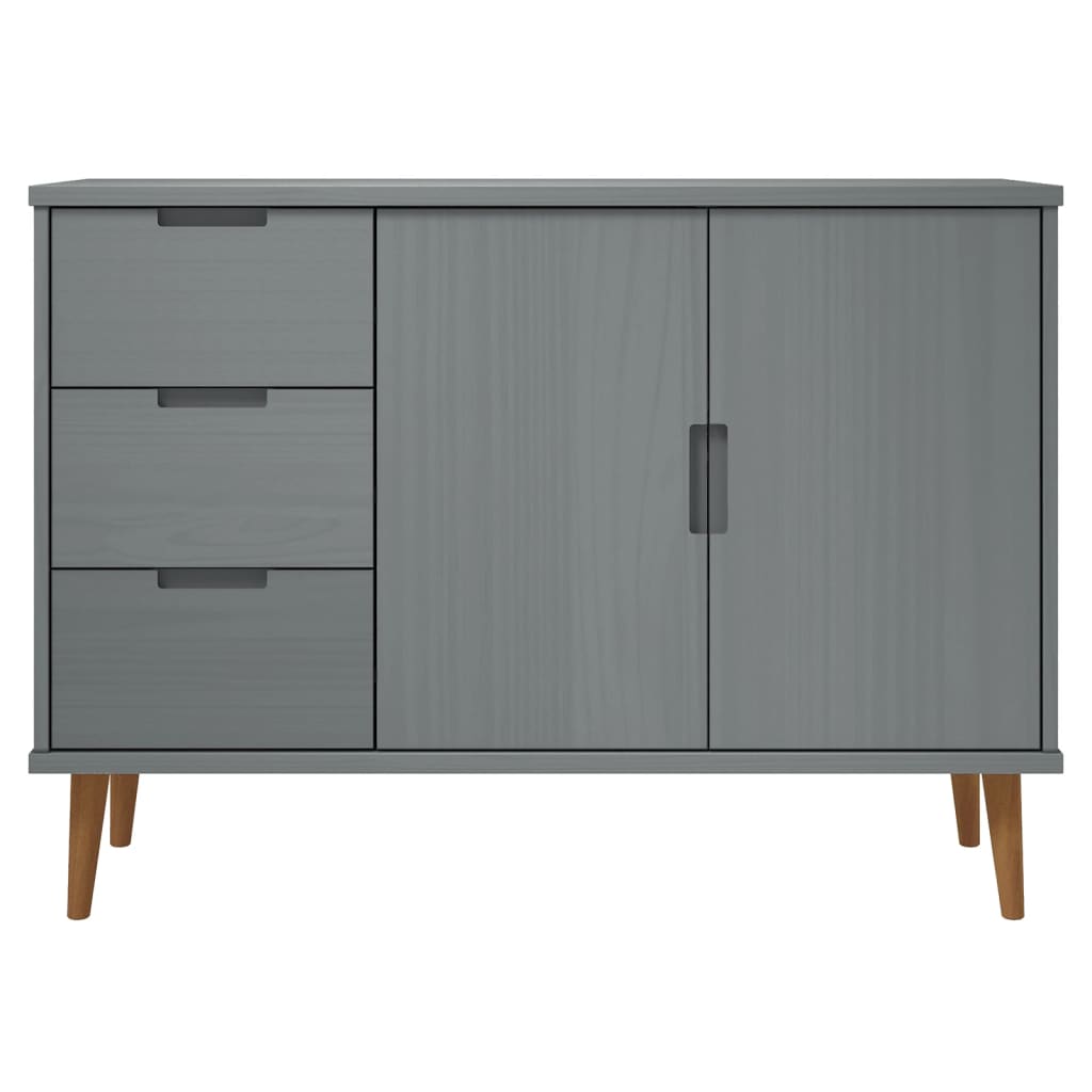 Sivupöytä MOLDE harmaa 113x40x80 cm täysi mänty - Sisustajankoti.fi