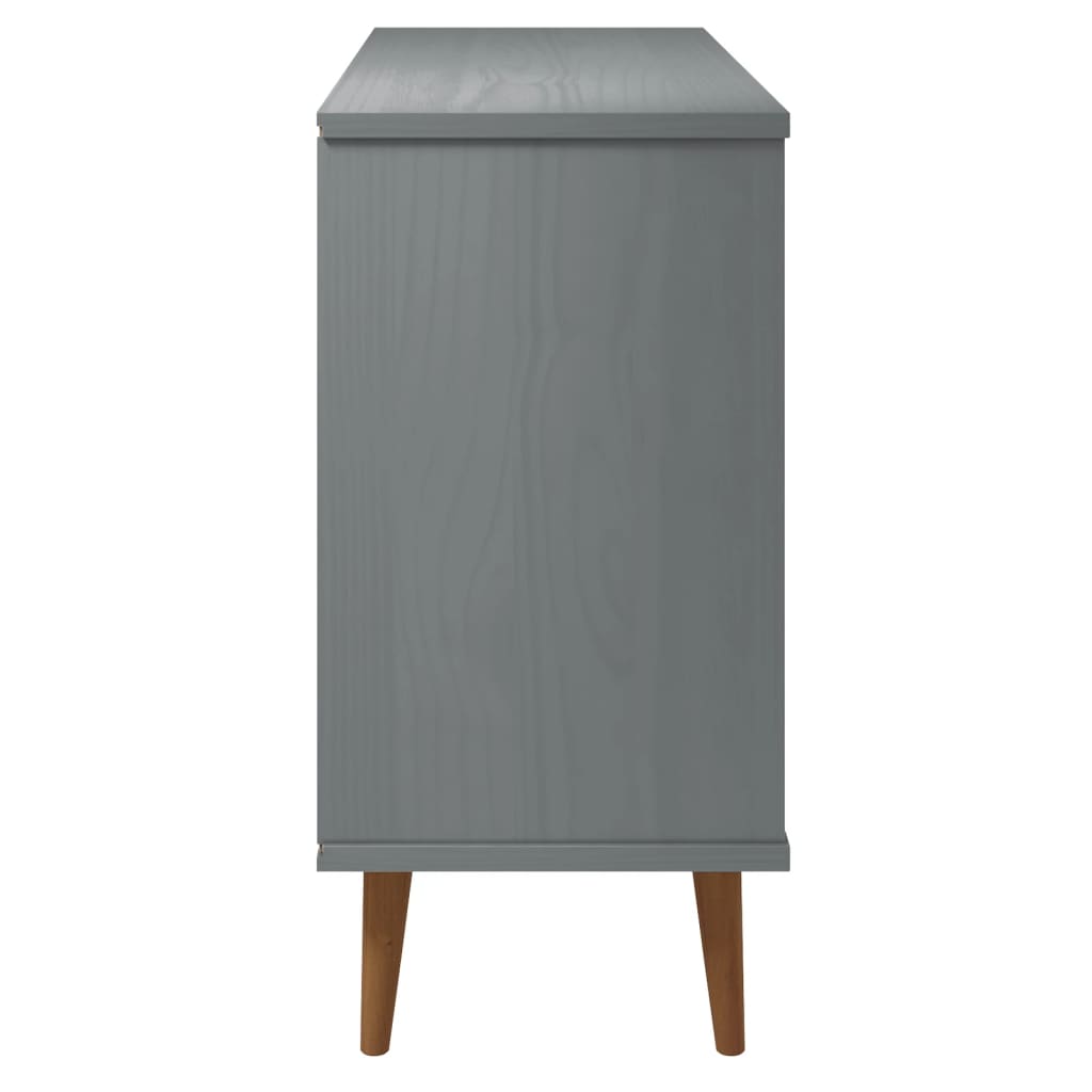 Sivupöytä MOLDE harmaa 113x40x80 cm täysi mänty - Sisustajankoti.fi