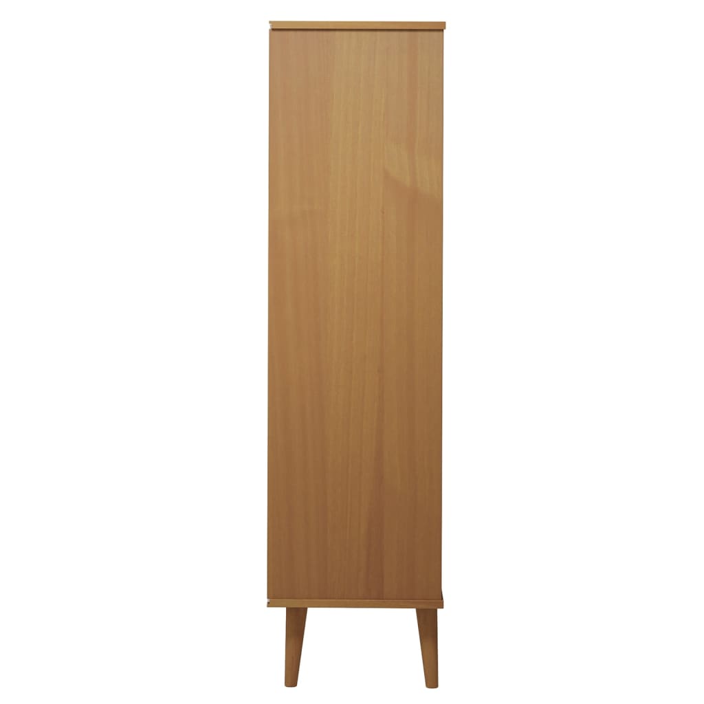 Kirjahylly MOLDE ruskea 90x35x133,5 cm täysi mänty - Sisustajankoti.fi