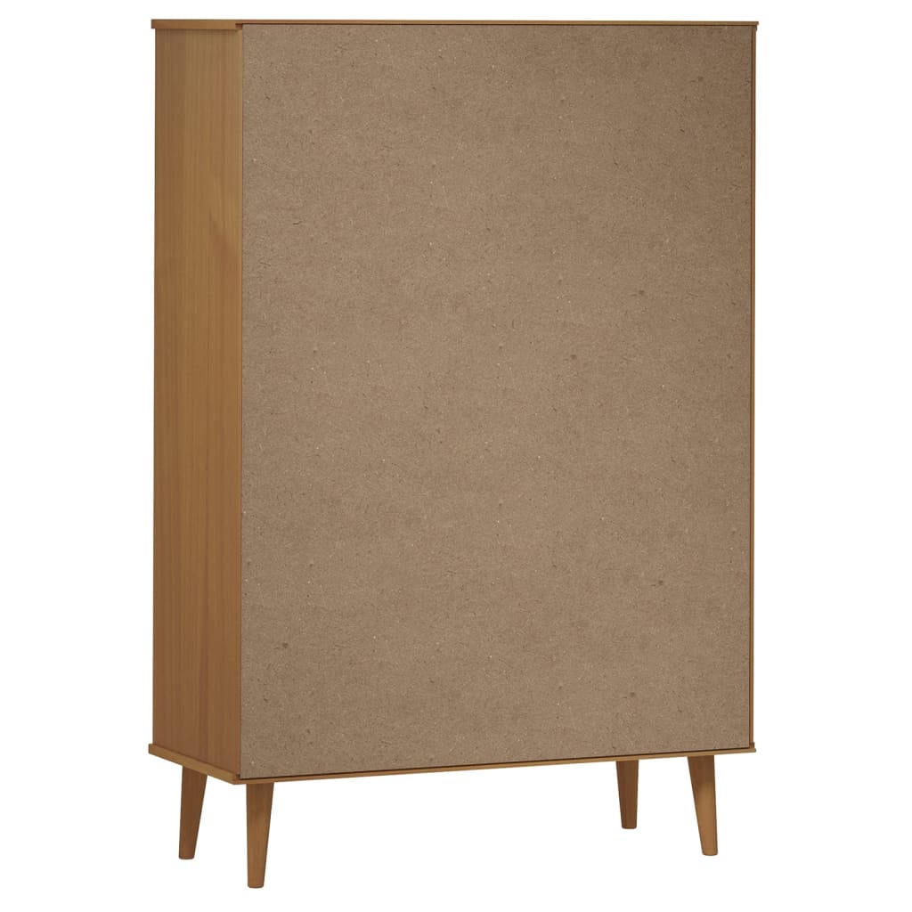 Kirjahylly MOLDE ruskea 90x35x133,5 cm täysi mänty - Sisustajankoti.fi