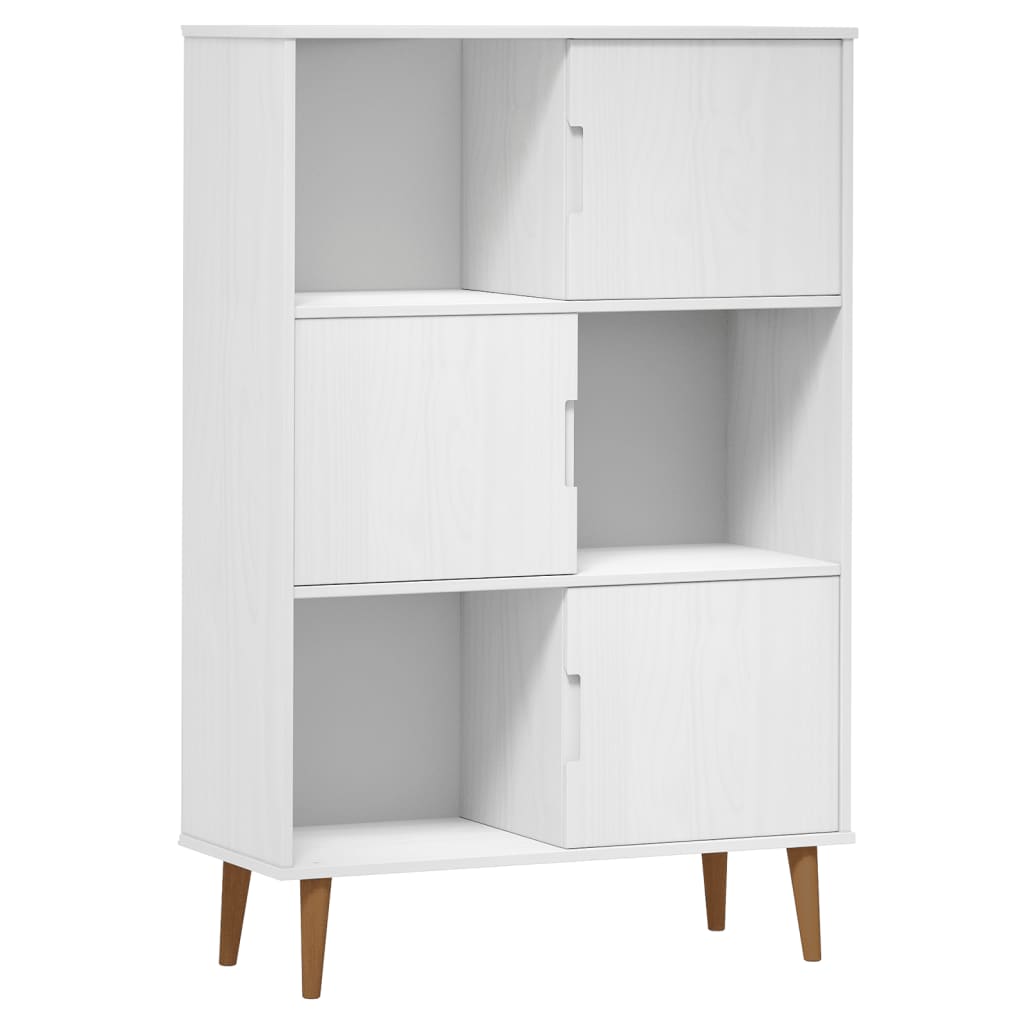 Kirjahylly MOLDE valkoinen 90x35x133,5 cm täysi mänty - Sisustajankoti.fi