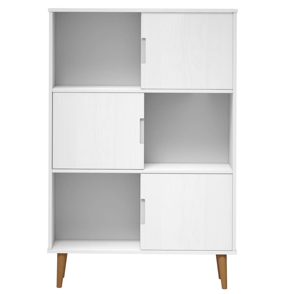 Kirjahylly MOLDE valkoinen 90x35x133,5 cm täysi mänty - Sisustajankoti.fi