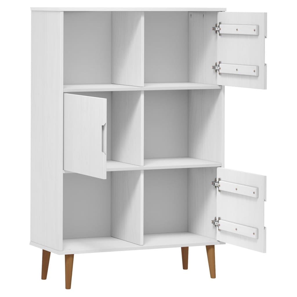 Kirjahylly MOLDE valkoinen 90x35x133,5 cm täysi mänty - Sisustajankoti.fi