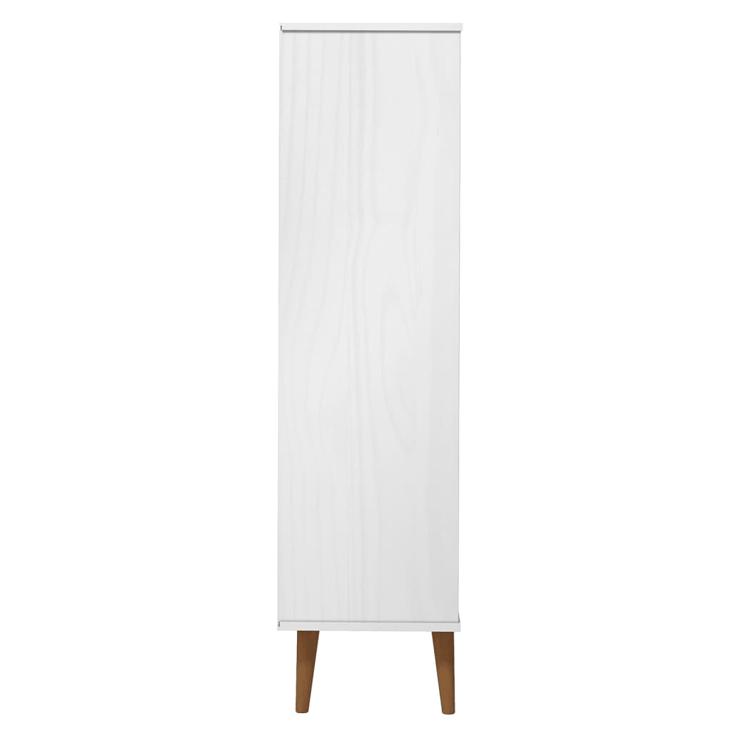 Kirjahylly MOLDE valkoinen 90x35x133,5 cm täysi mänty - Sisustajankoti.fi