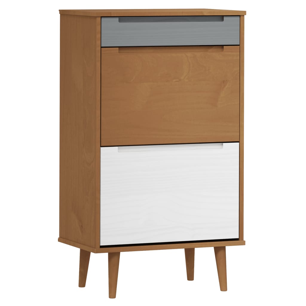 Kenkäkaappi MOLDE ruskea 59,5x35x103 cm täysi mänty - Sisustajankoti.fi