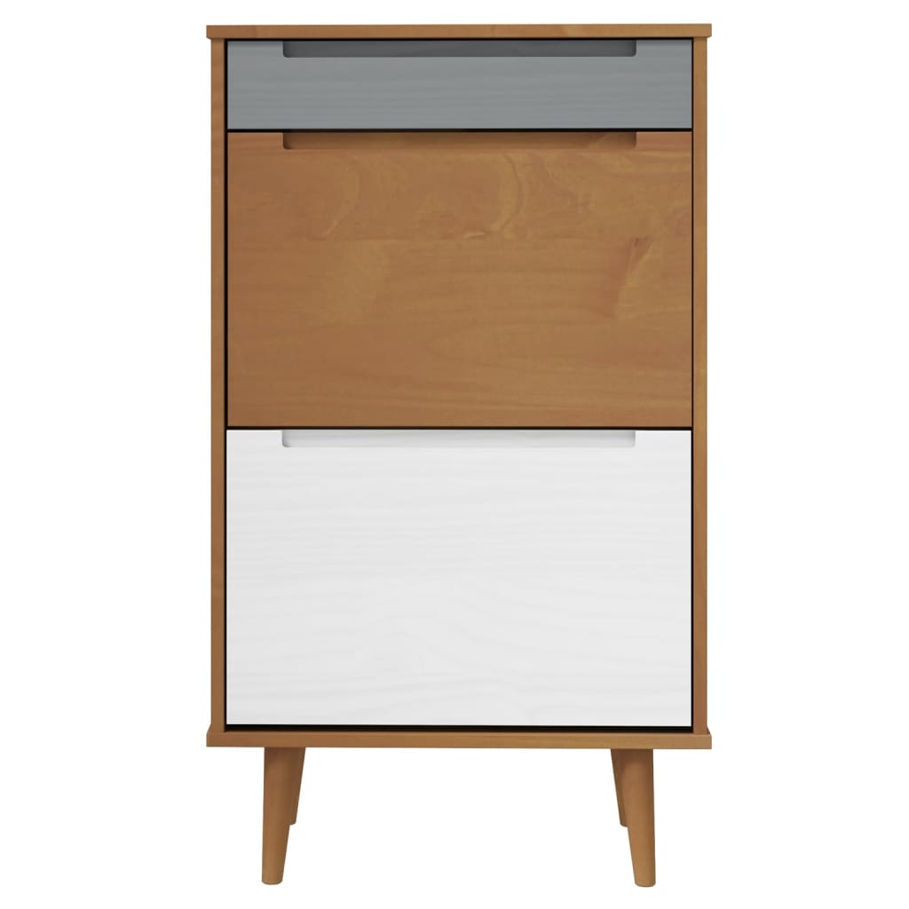 Kenkäkaappi MOLDE ruskea 59,5x35x103 cm täysi mänty - Sisustajankoti.fi