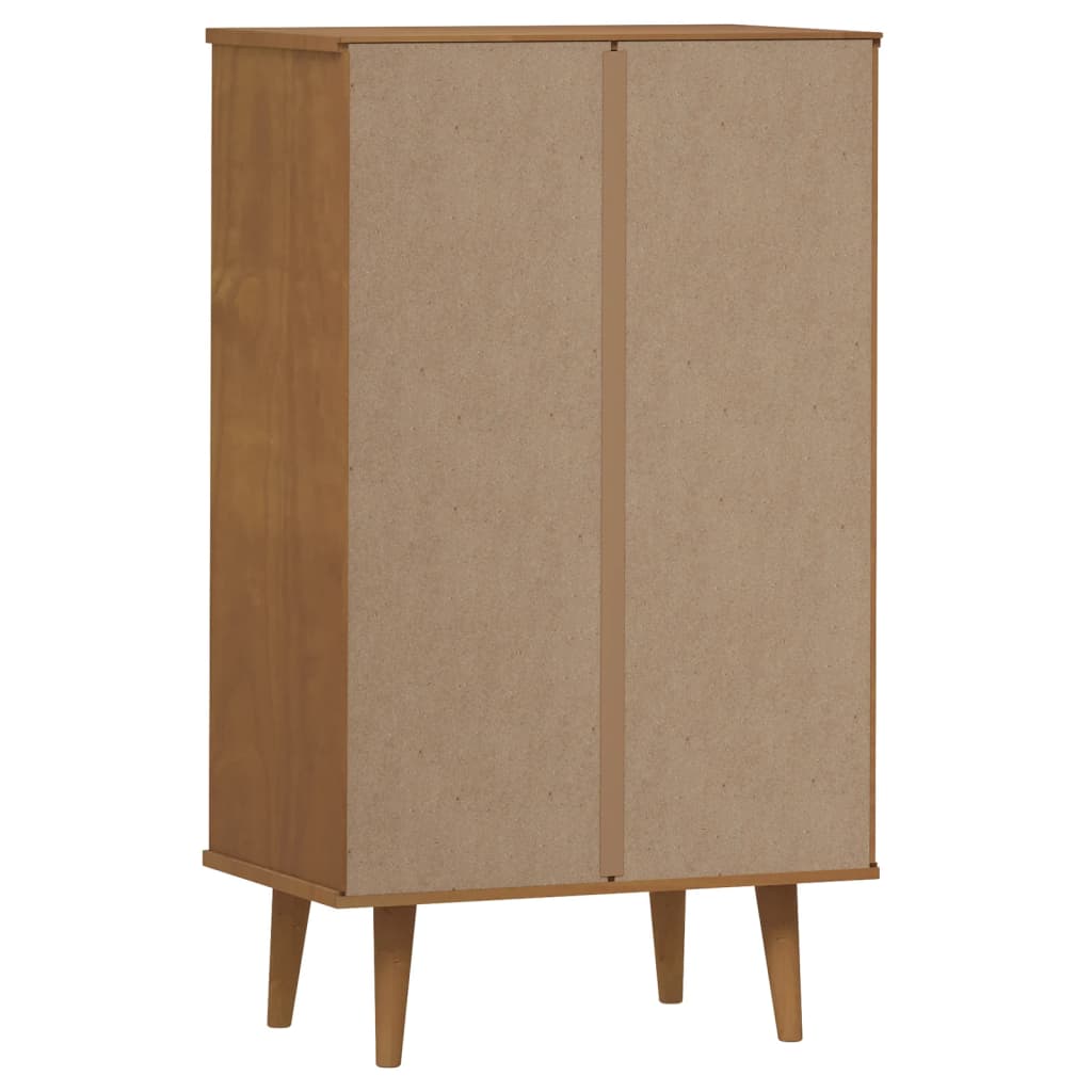 Kenkäkaappi MOLDE ruskea 59,5x35x103 cm täysi mänty - Sisustajankoti.fi