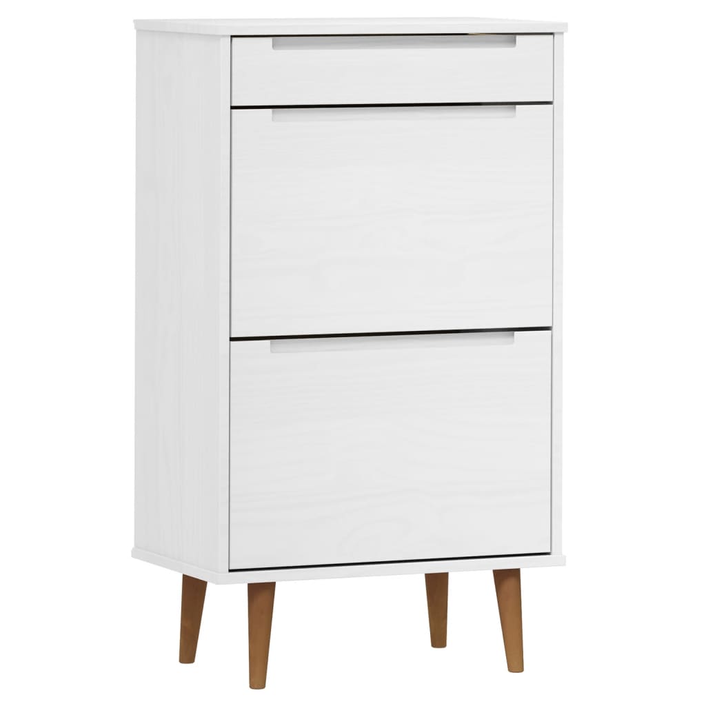 Kenkäkaappi MOLDE valkoinen 59,5x35x103 cm täysi mänty - Sisustajankoti.fi
