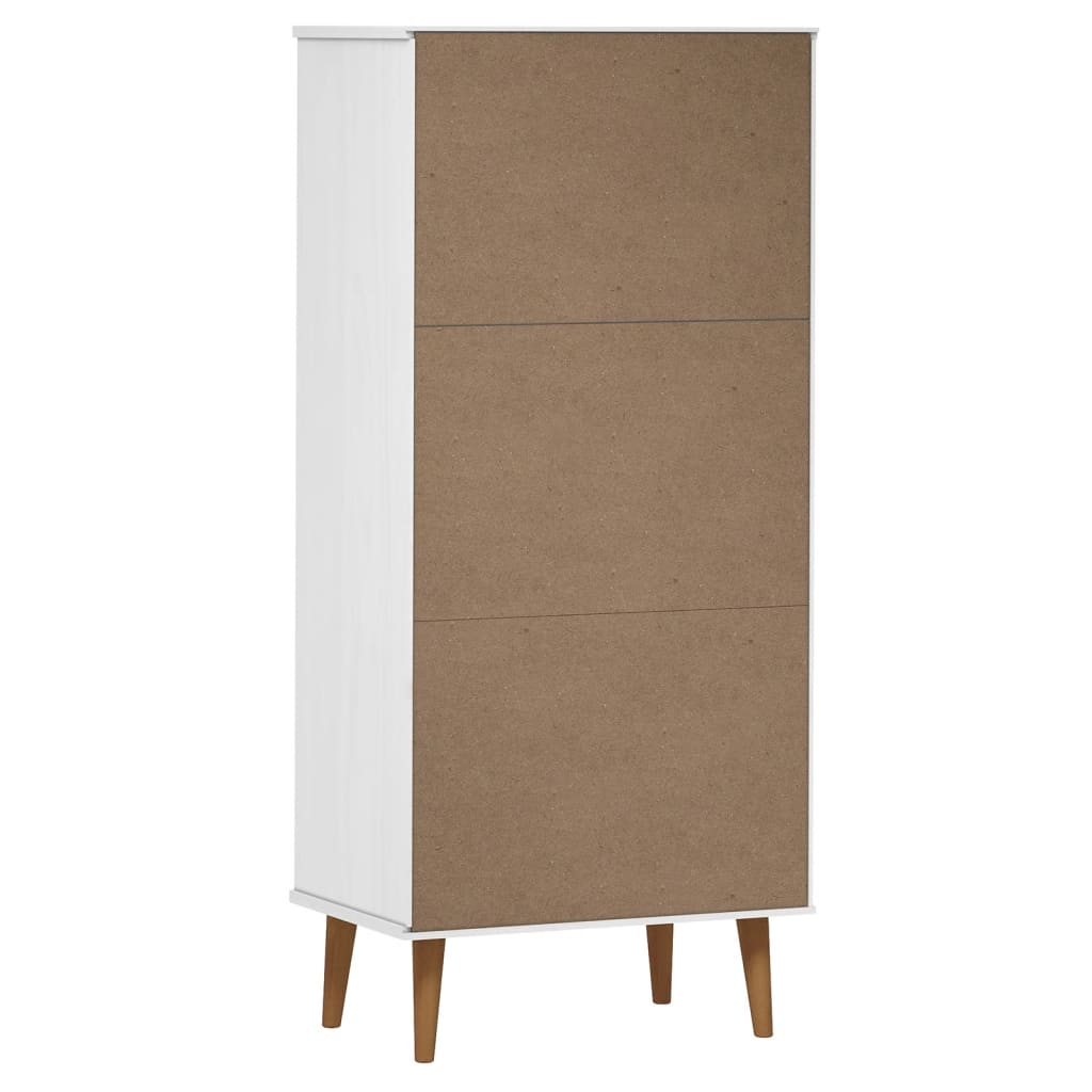 Kirjahylly MOLDE valkoinen 60x35x133,5 cm täysi mänty - Sisustajankoti.fi