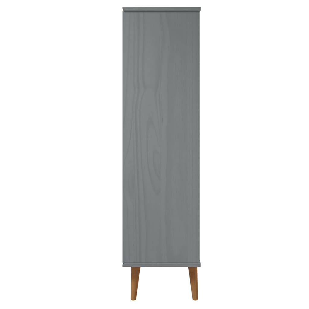 Kirjahylly MOLDE harmaa 60x35x133,5 cm täysi mänty - Sisustajankoti.fi