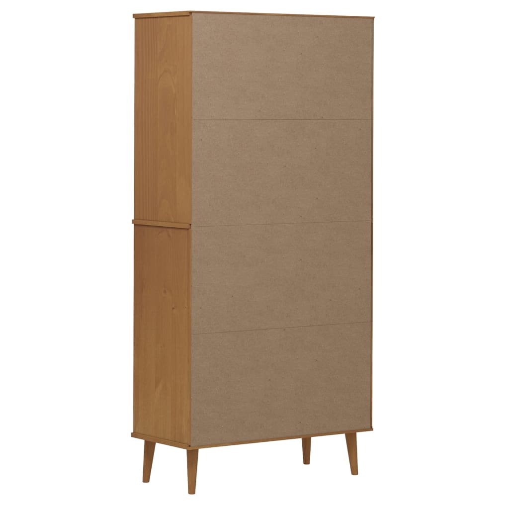 Kirjahylly MOLDE ruskea 85x35x170,5 cm täysi mänty - Sisustajankoti.fi