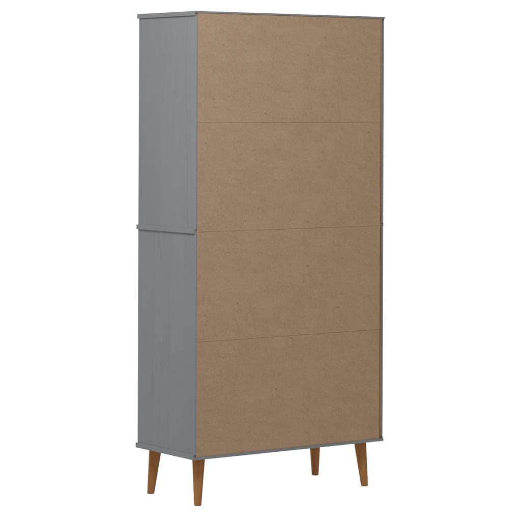 Kirjahylly MOLDE harmaa 85x35x170,5 cm täysi mänty - Sisustajankoti.fi