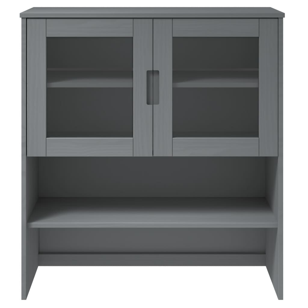 Yläkaappi MOLDE harmaa 90x35x100 cm täysi mänty - Sisustajankoti.fi