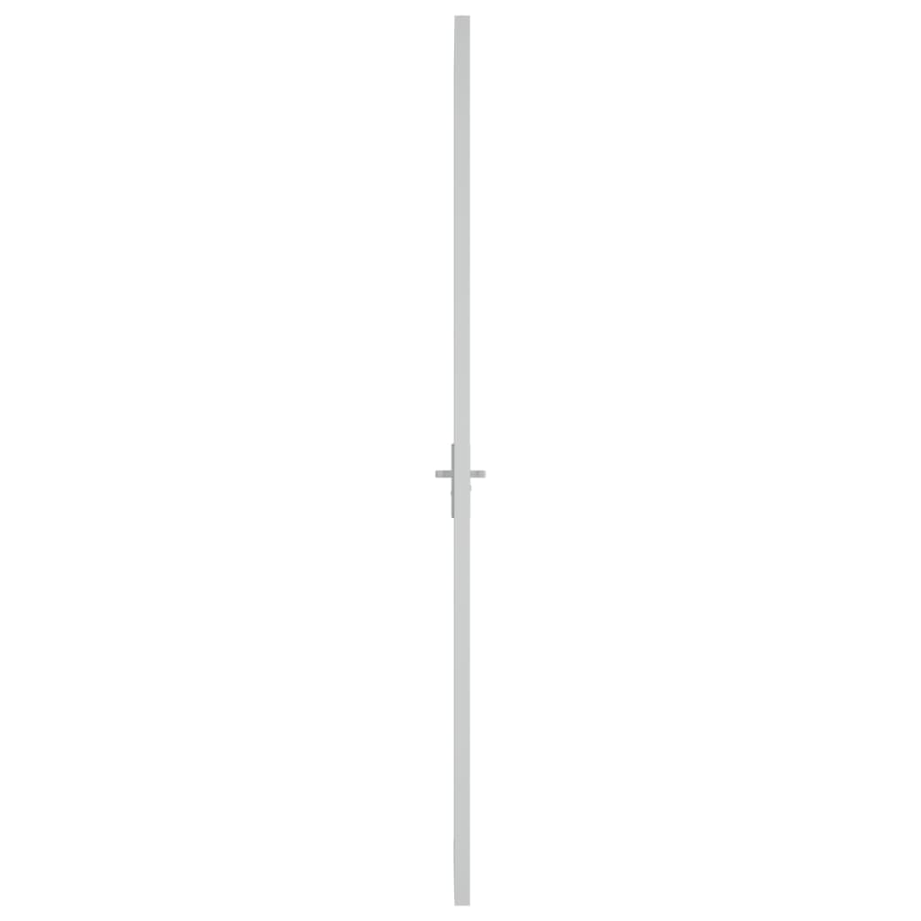 Sisäovi 76x201,5 cm valkoinen ESG-lasi ja alumiini - Sisustajankoti.fi