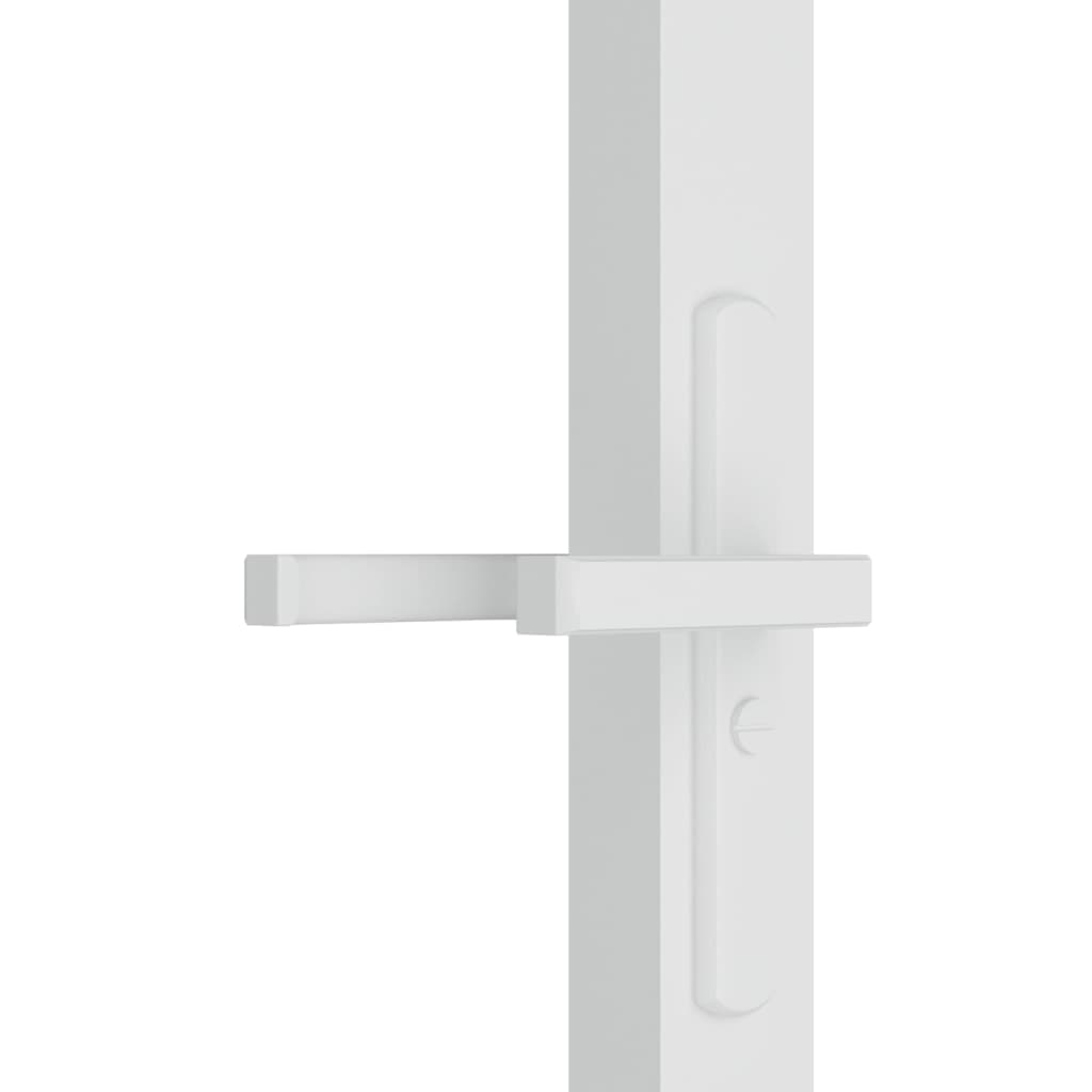 Sisäovi 76x201,5 cm valkoinen ESG-lasi ja alumiini - Sisustajankoti.fi